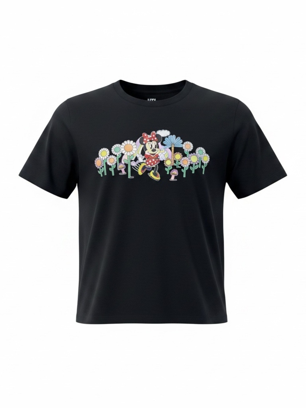 Uniqlo UT x Disney Minnie Mouse Floral Graphic Tee Black - Size XL (EUC) 🍄‍🟫🌸